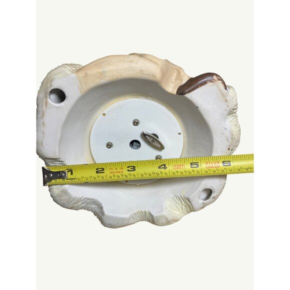 Porcelain Santa Claus Musical Figurine 11" Holding Bear & Lantern Vintage - Picture 10 of 13